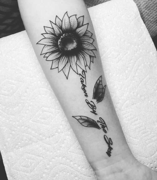 135+ Outstanding sunflower tattoos that will stunning around you - Body ...