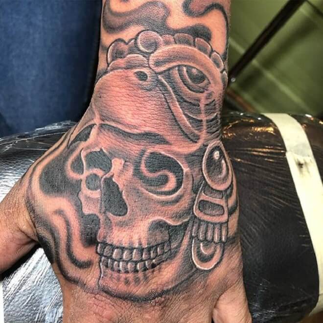 Gothic Style Skeleton Hand Tattoo Images Body Tattoo Art