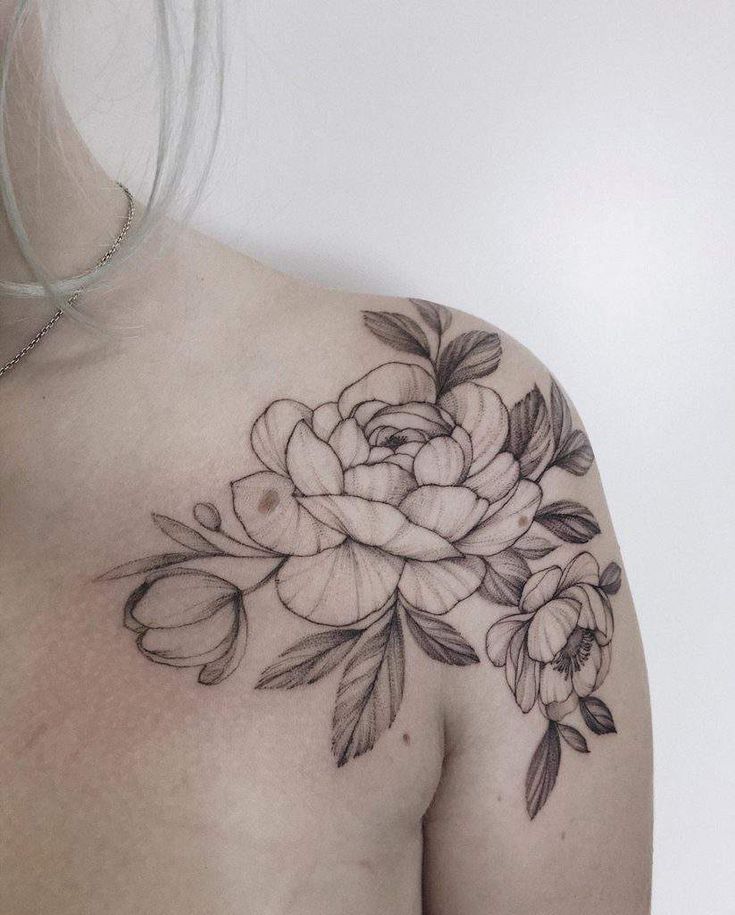 Flower Shoulder Tattoos - Body Tattoo Art
