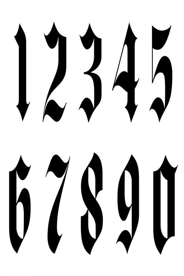 font tattoos numbers and letters