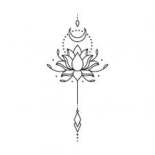 Lotus Tattoos - A Geometric Lotus Symbol - Body Tattoo Art