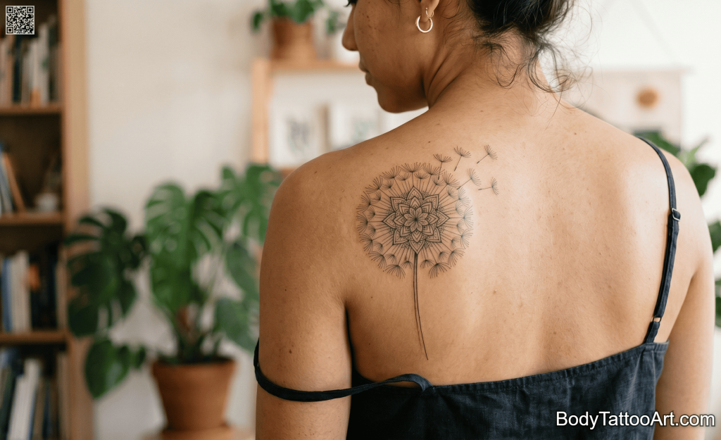  mandala Dandelion Tattoos