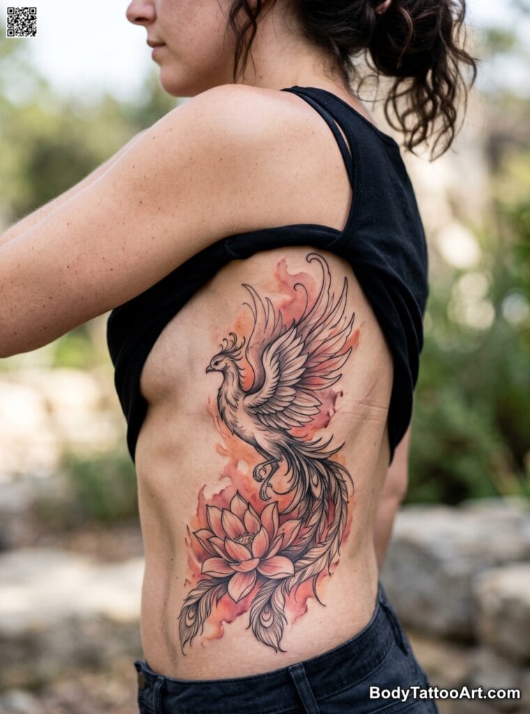 Watercolor Phoenix Petals