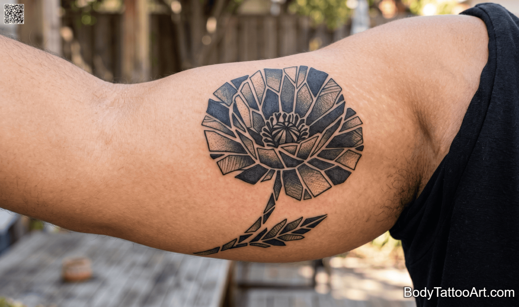 graphic blackwork Poppy Tattoos