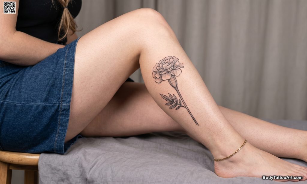 Marigold From the Side — Profile View
