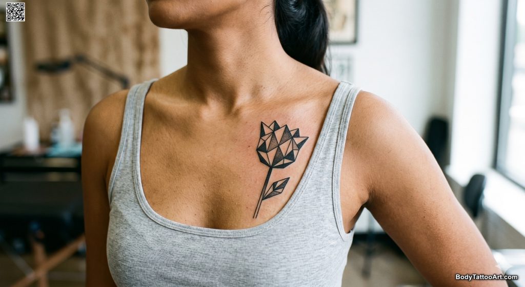  Geometric Tulip With Angular Petals