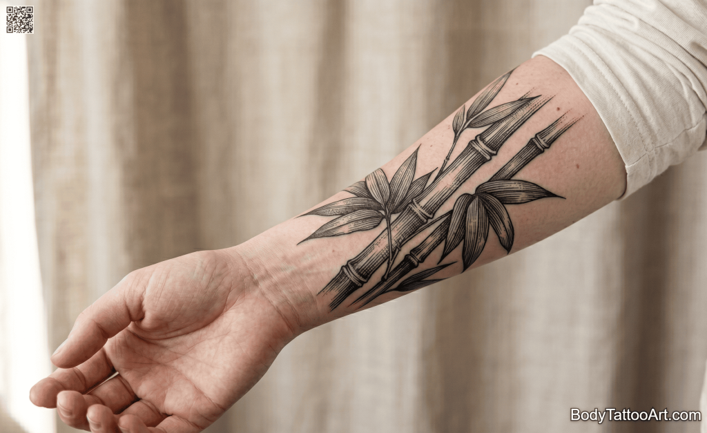  etching Bamboo Tattoos