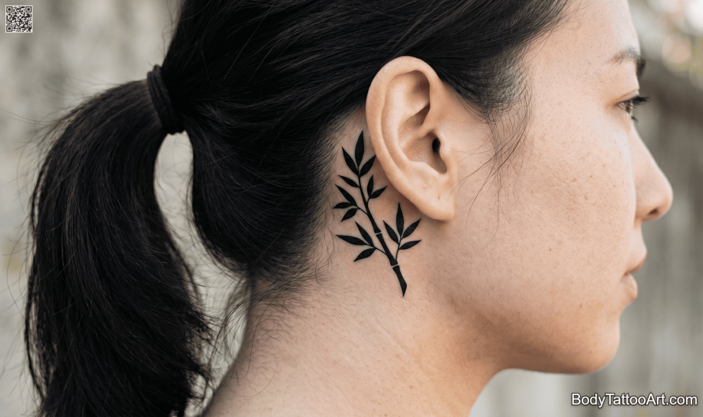  blackwork Bamboo Tattoos