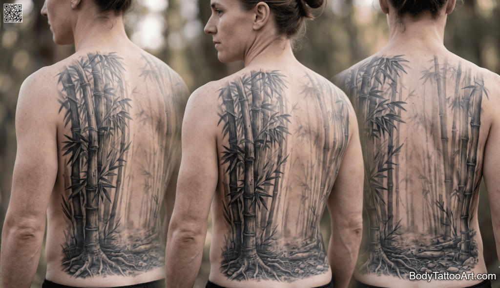  Grey-wash realism Bamboo Tattoos