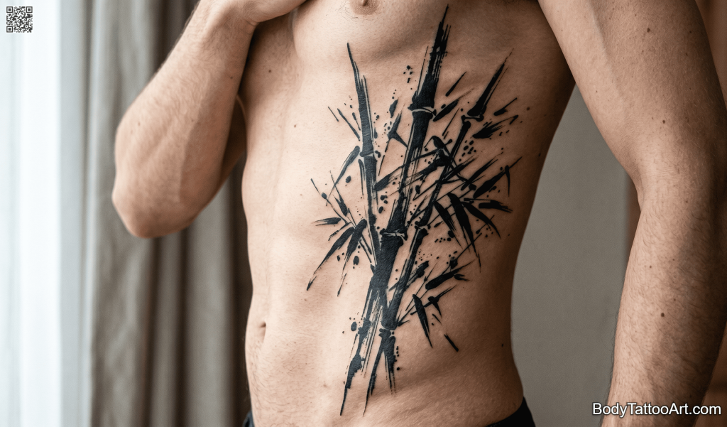 Abstract expressionist Bamboo Tattoos