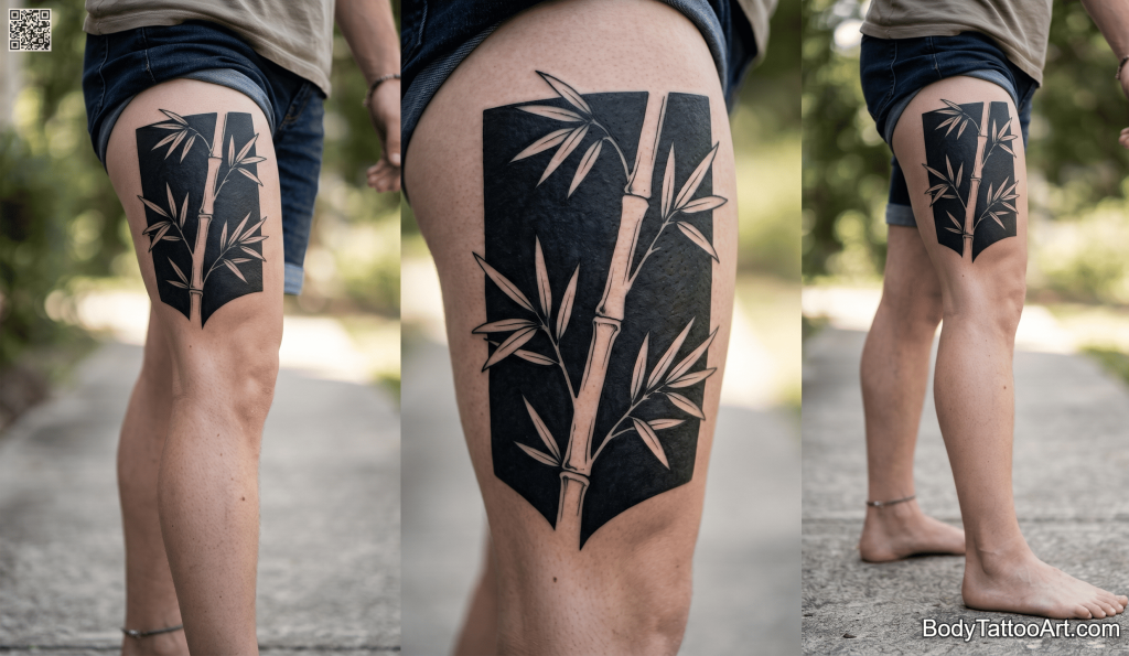 blackwork Bamboo Tattoos
