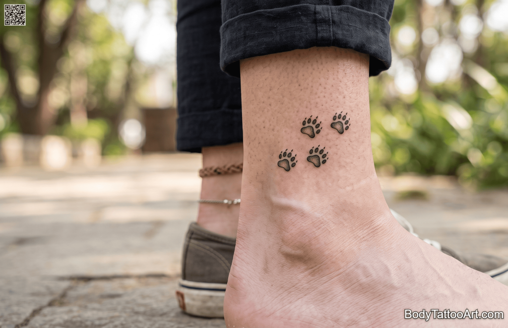 Minimalist blackwork Bear Tattoos