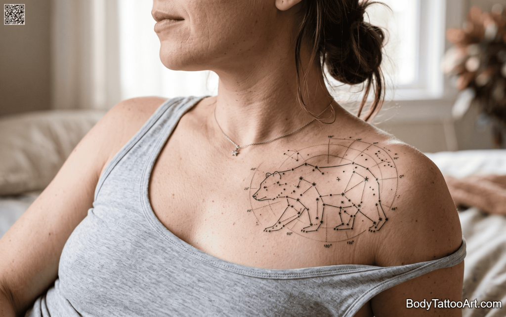 Fine line / astronomical Bear Tattoos