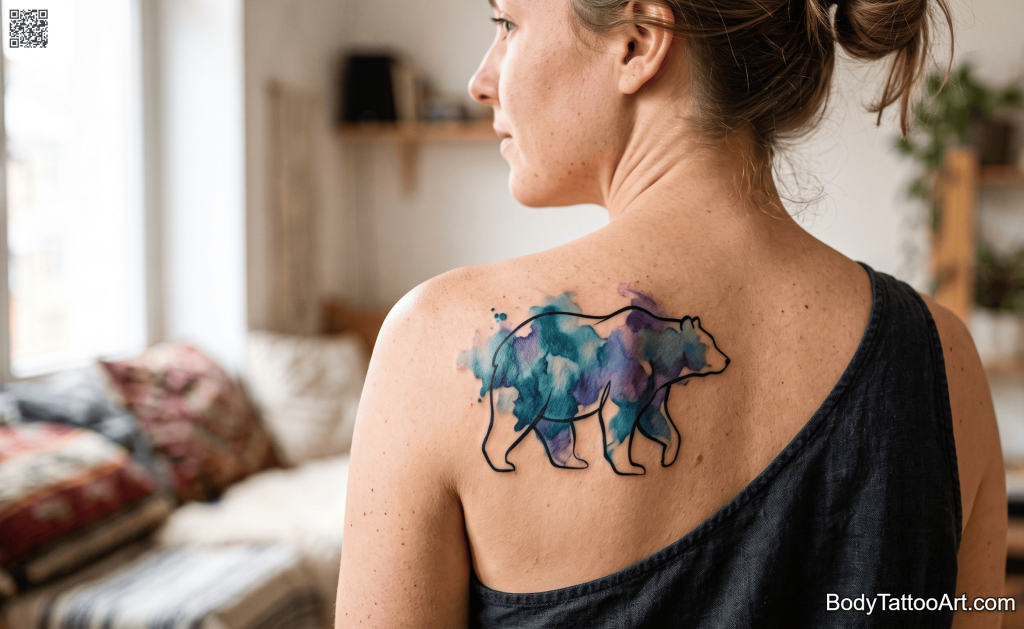  Watercolor Bear Tattoos