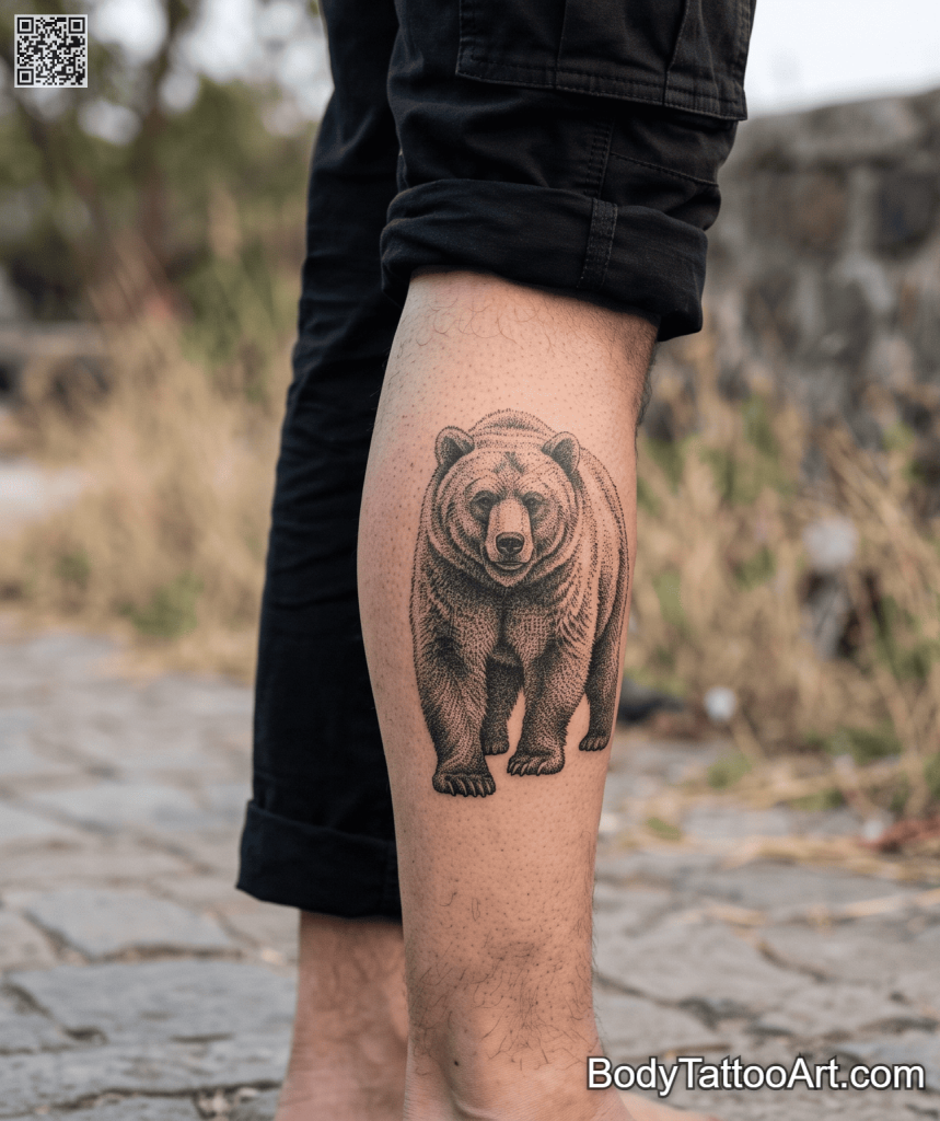  stippling Bear Tattoos