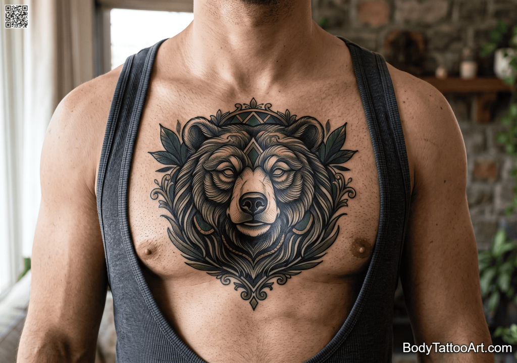 Neo-traditional Bear Tattoos
