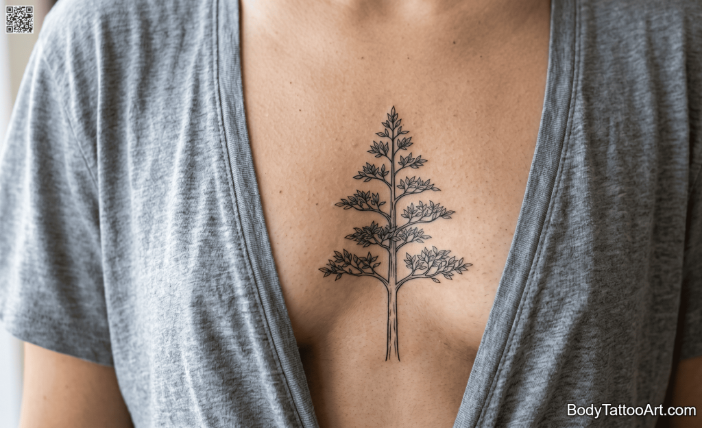 Fine line Bonsai Tree Tattoos