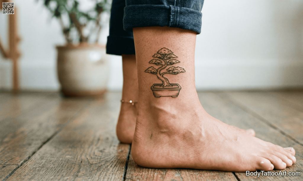 neo-traditional Bonsai Tree Tattoos