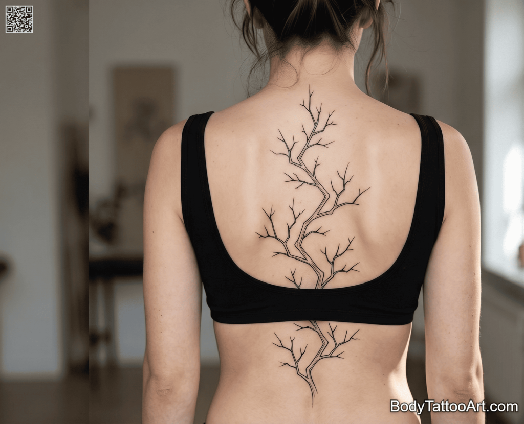 Fine line Bonsai Tree Tattoos