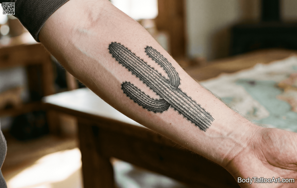 etching Cactus Tattoos