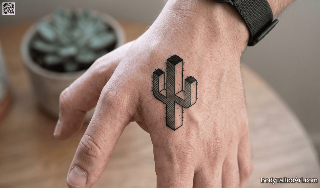 isometric Cactus Tattoos