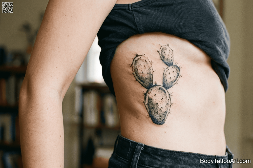 Dotwork Cactus Tattoos