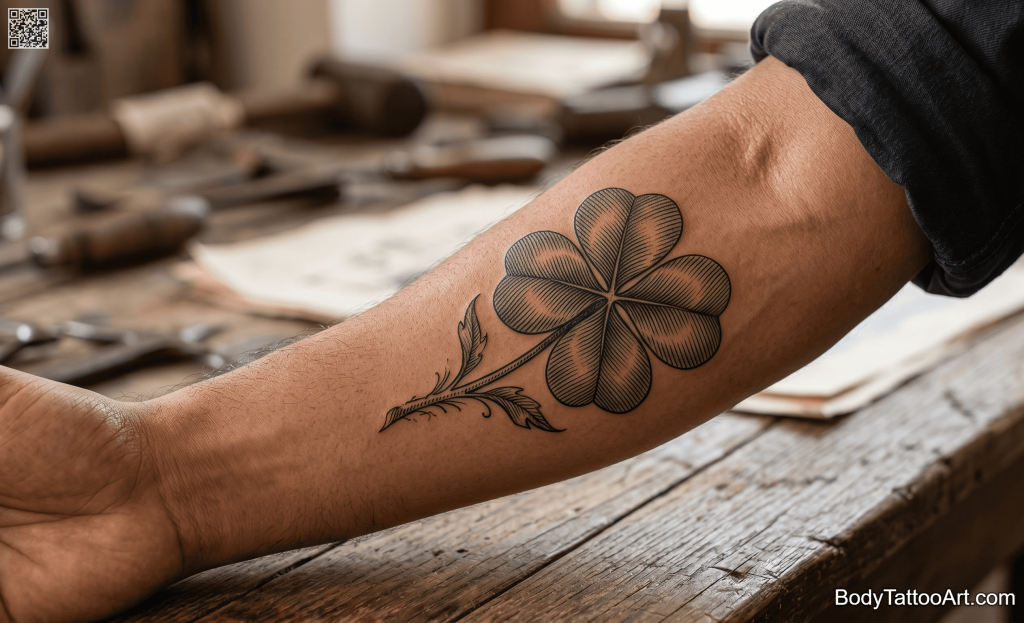 Etching Clover Tattoos