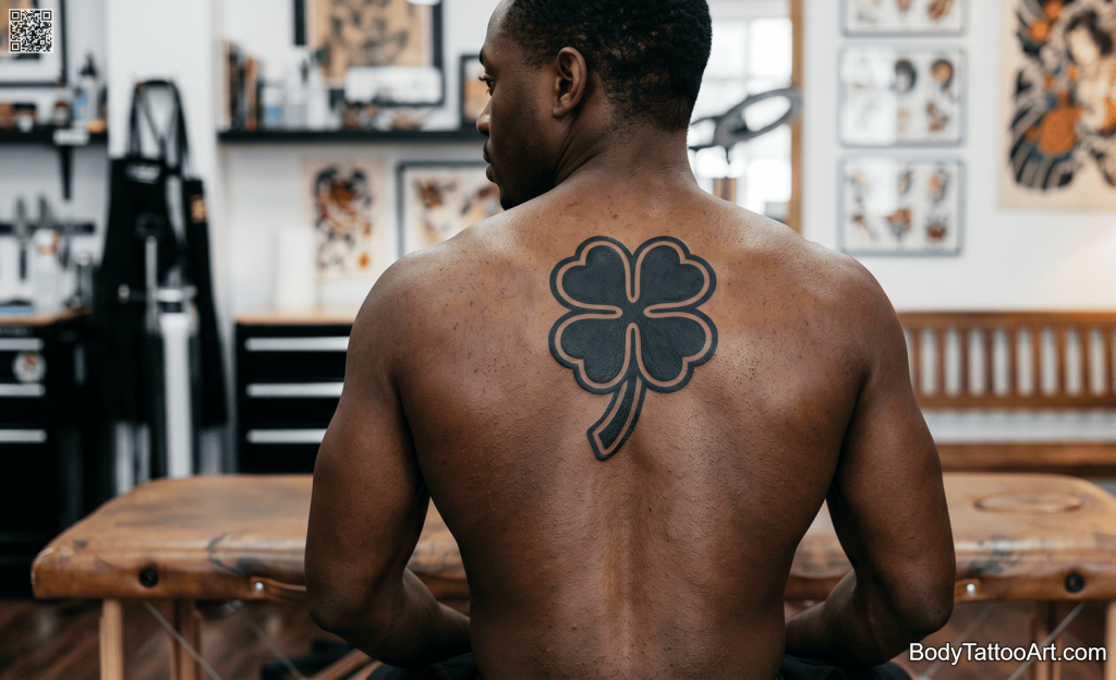 Bold line graphic Clover Tattoos