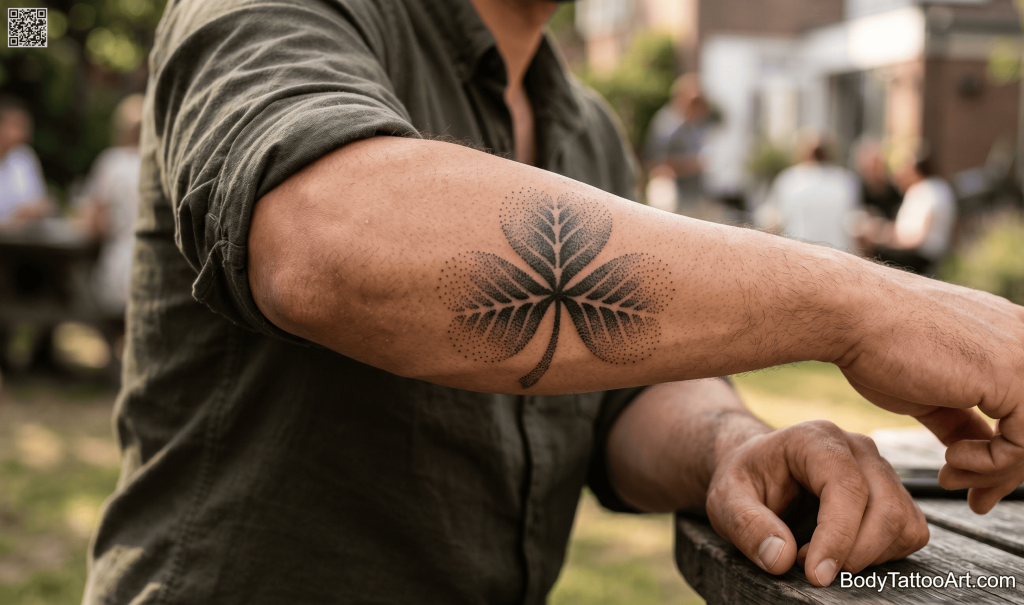 Dotwork Clover Tattoos