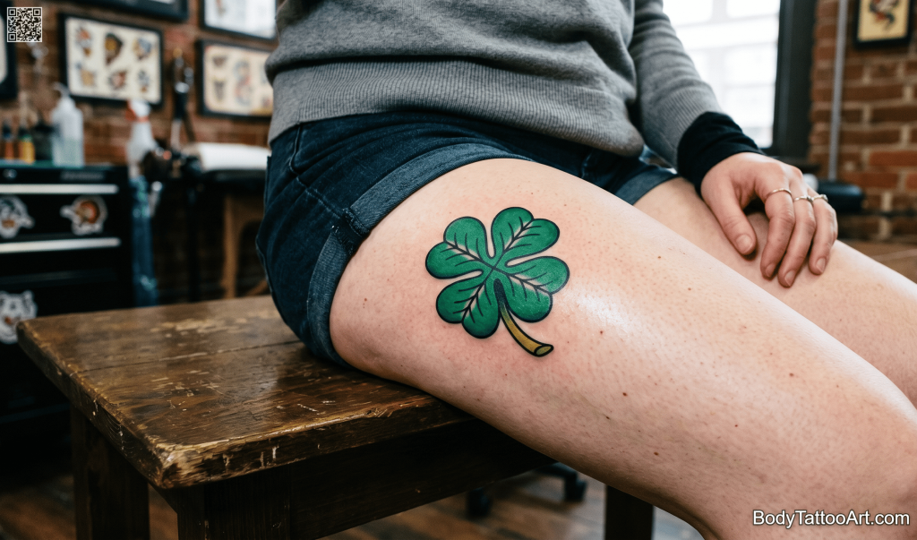 Traditional American Clover Tattoos