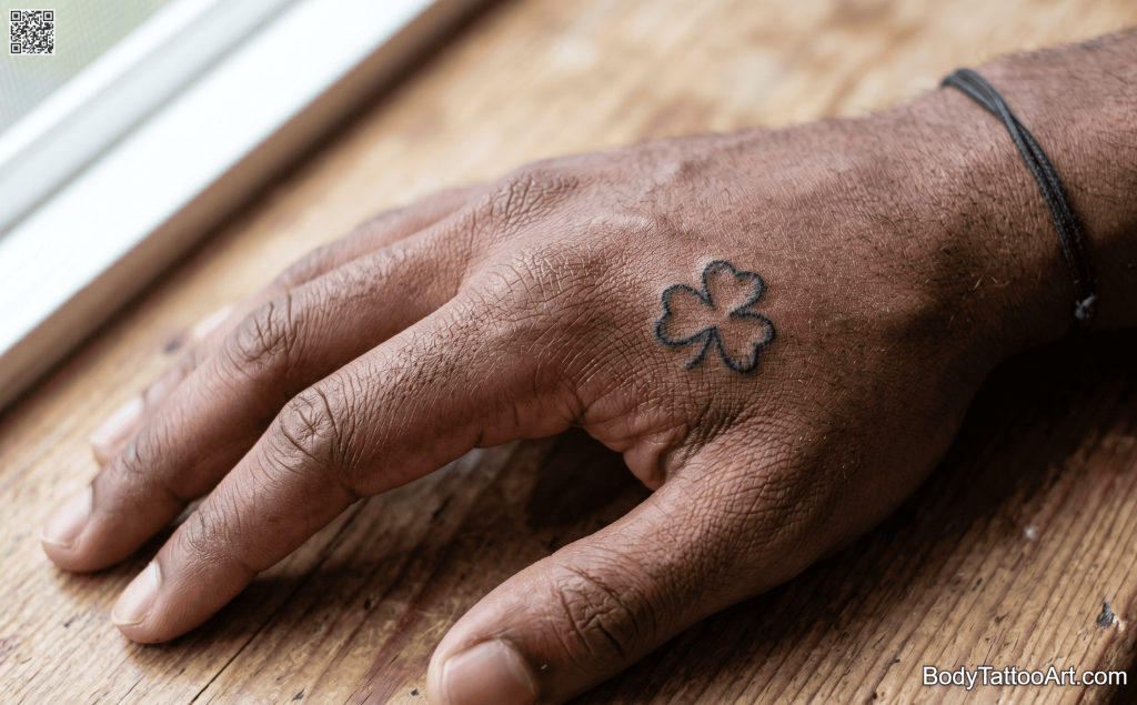stick-and-poke Clover Tattoos