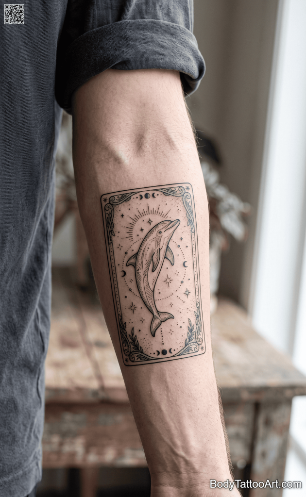 tarot-inspired Dolphin Tattoos