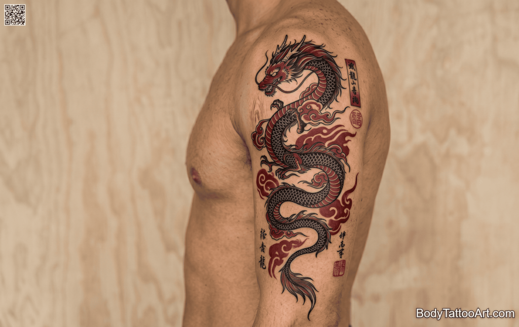 neo-traditional Dragon Tattoos