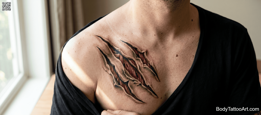  3D illusion Dragon Tattoos