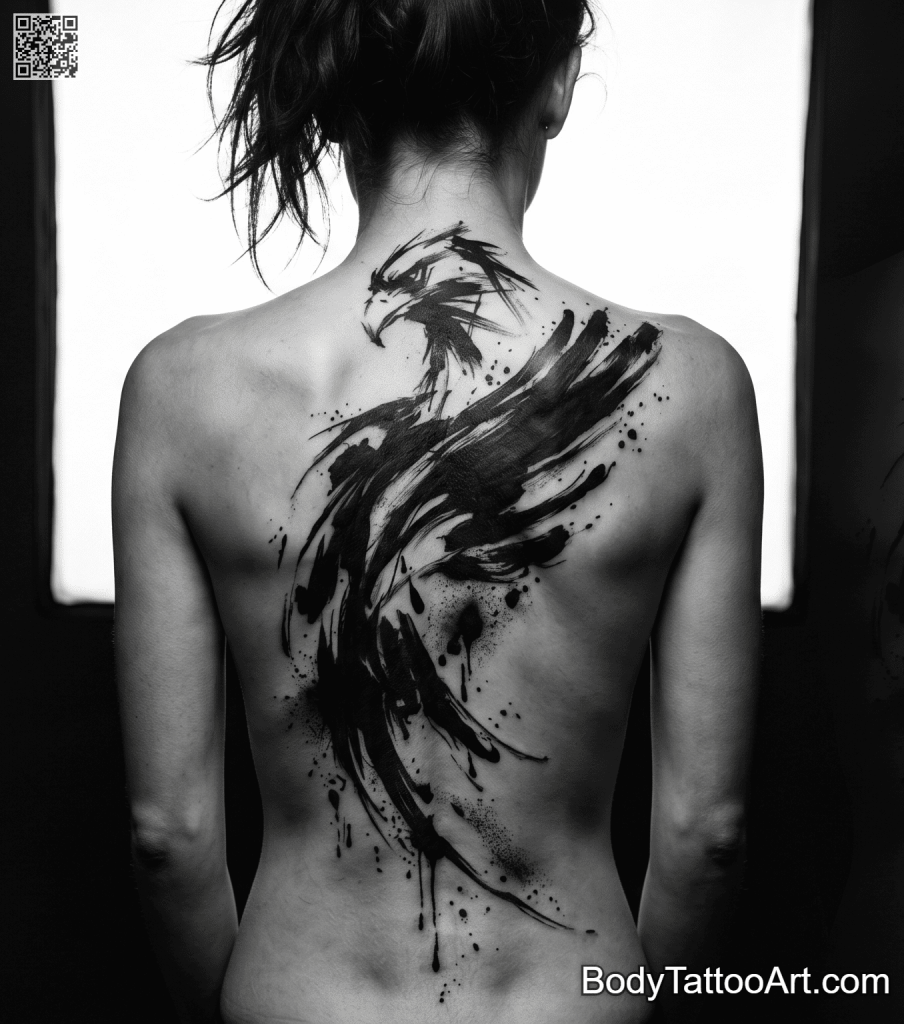 Abstract expressionist Eagle Tattoos
