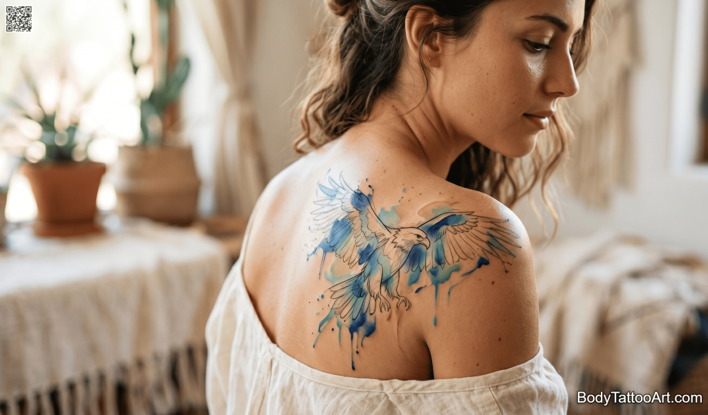 Watercolour sketch Eagle Tattoos
