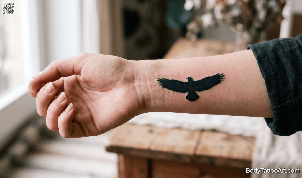  silhouette Eagle Tattoos