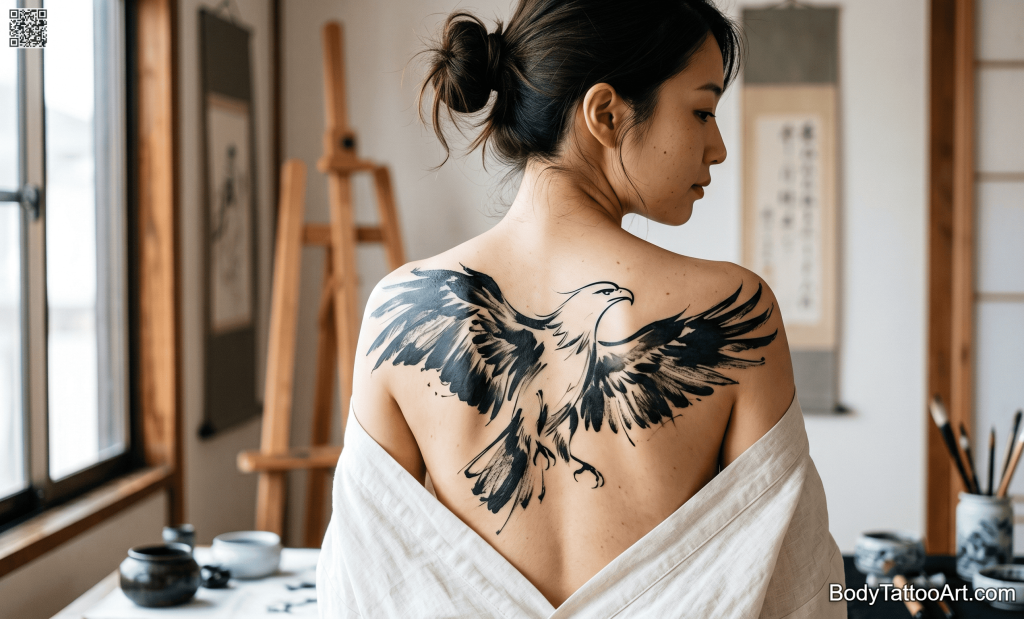  brushwork Eagle Tattoos