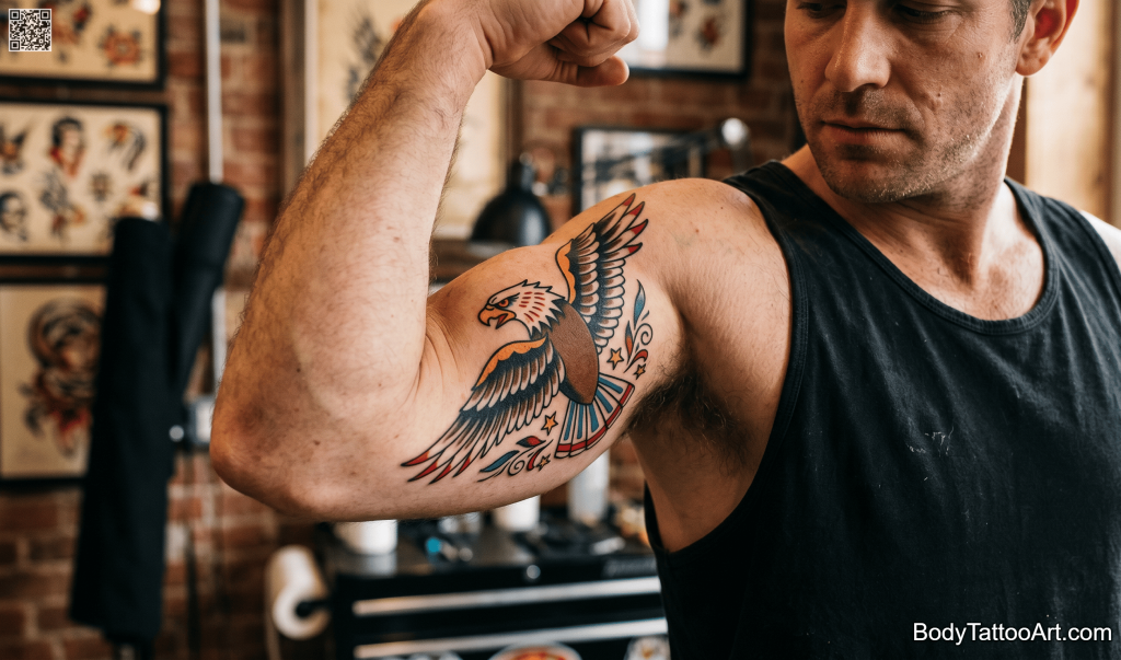 Traditional American Eagle Tattoos
