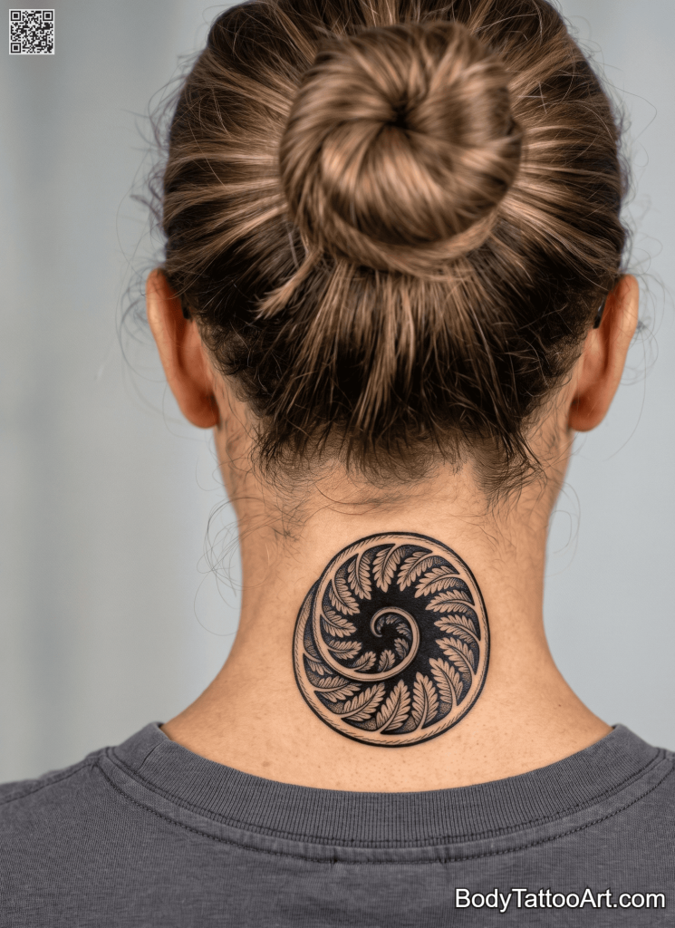 Blackwork Fern Leaf Tattoos Ideas
