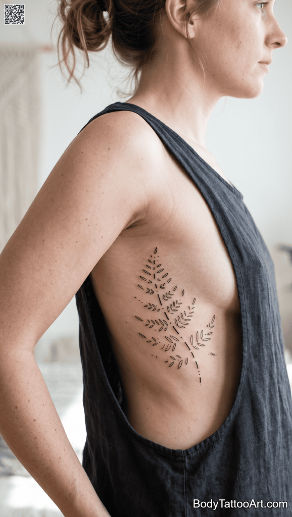  deconstructed Fern Leaf Tattoos 