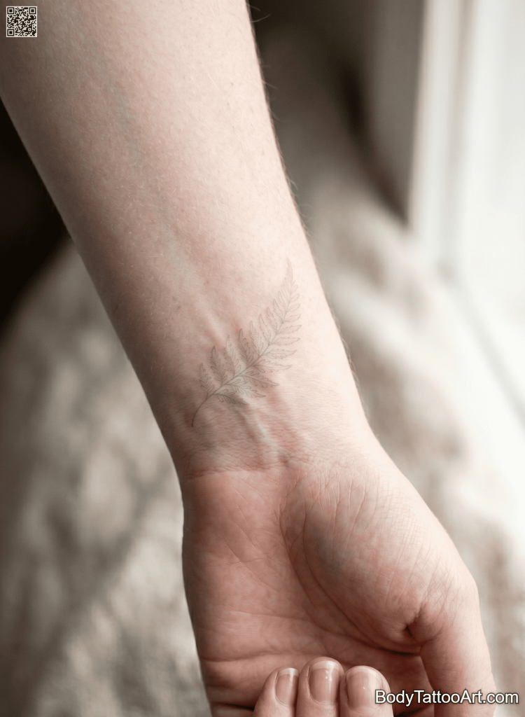 ghost ink Fern Leaf Tattoos 