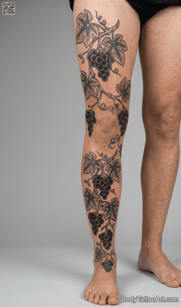 illustrative Grape Vine Tattoos
