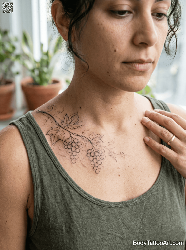  illustrative Grape Vine Tattoos