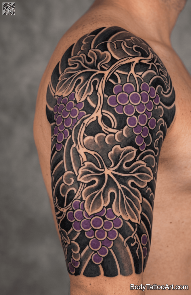 Japanese traditional (Irezumi) Grape Vine Tattoos