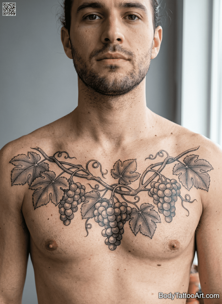  etching Grape Vine Tattoos