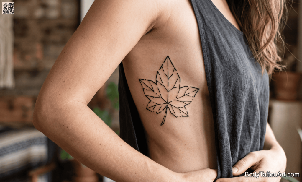 deconstructed Ivy Leaf Tattoos