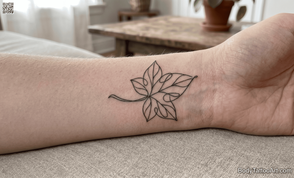 contour Ivy Leaf Tattoos