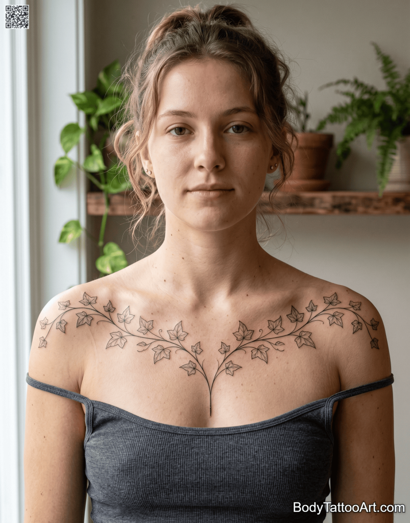 Fine line Ivy Vine Tattoos
