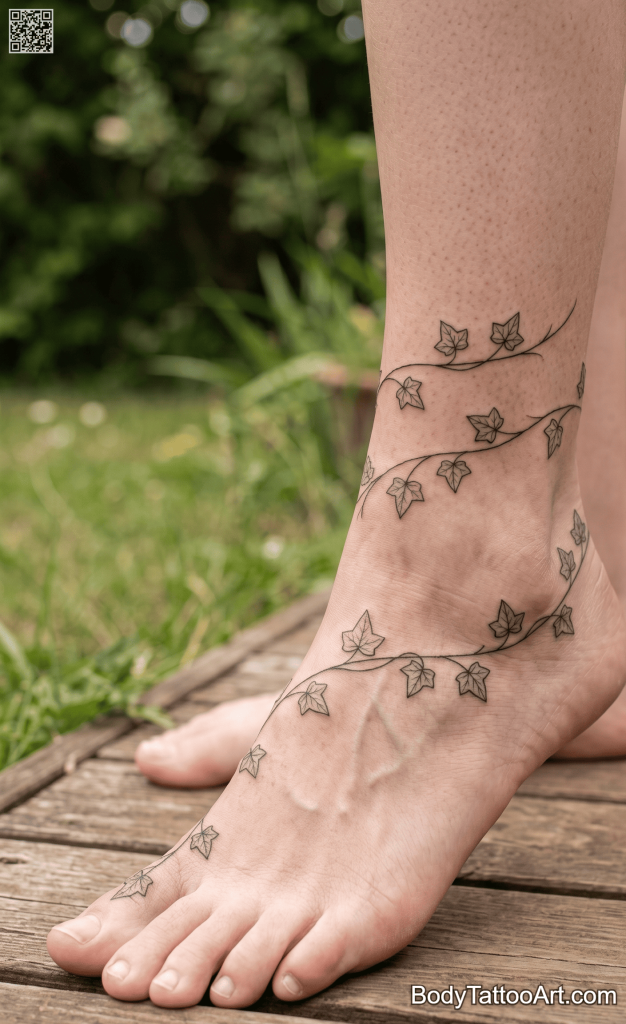  Fine line Ivy Vine Tattoos